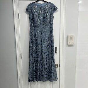 Elegant Blue Sequin Dress